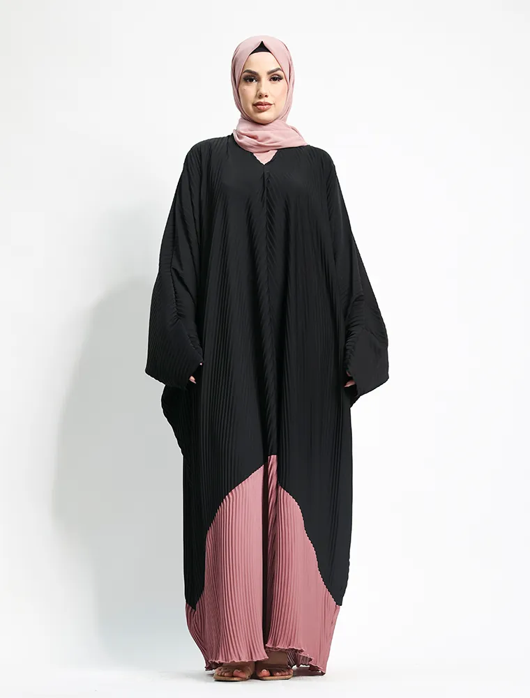 Rose Pleated Batwing